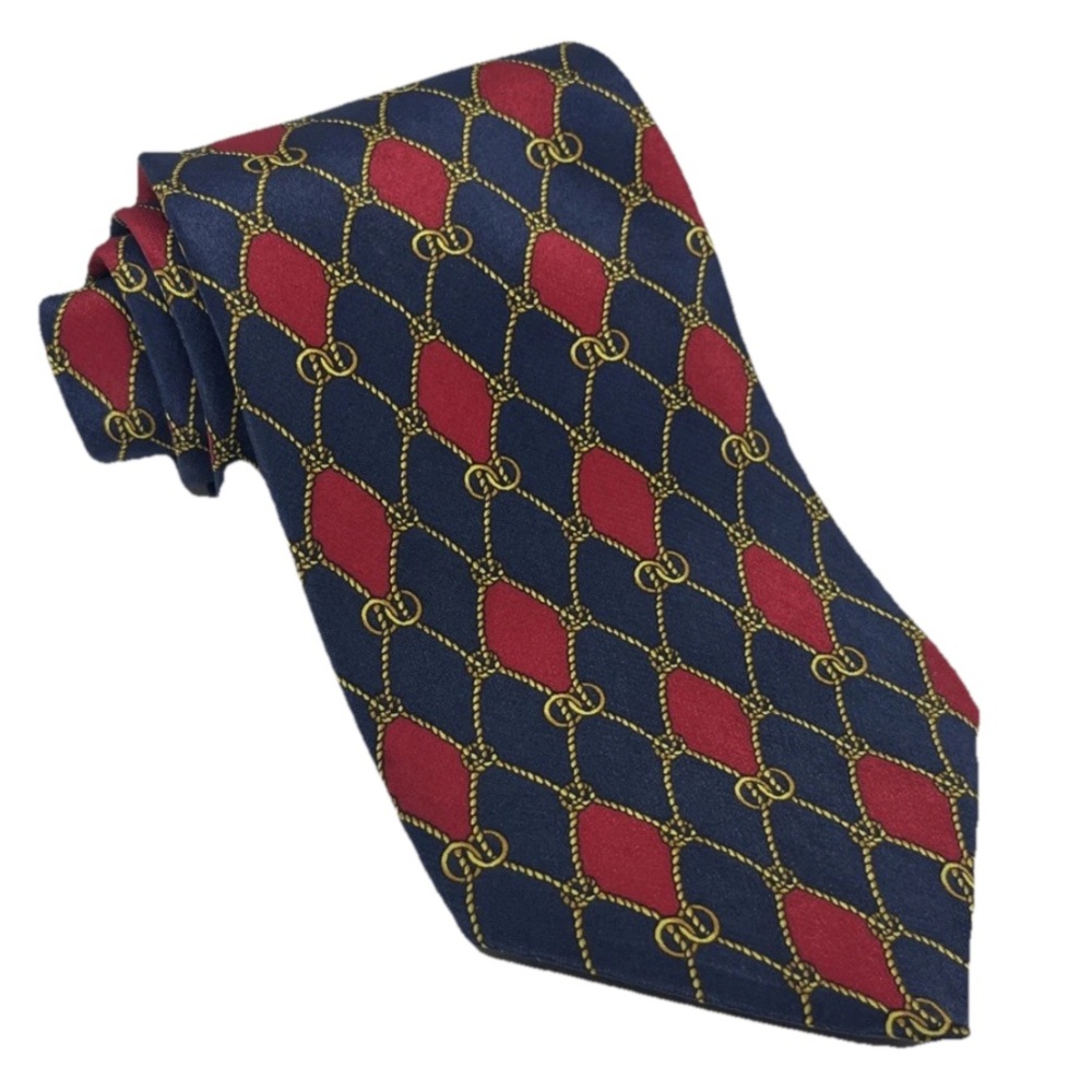 Beau Brummel Vintage Paris Rope Geometric Tie EUC